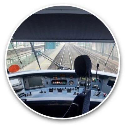 2 x Vinyl Stickers 25cm - Modern Train Cockpit Cabin Driver  #45761 - Image 1 of 4