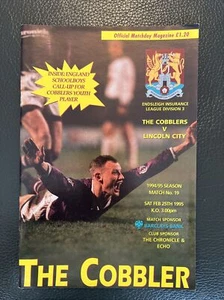 25.2.1995. Northampton Town v Lincoln City (Div 3). - Picture 1 of 2