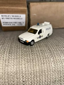 Roxley Models Asam Smith White Metal 1.43 Ford Escort Met Police Code 3 Only 50 - Picture 1 of 9