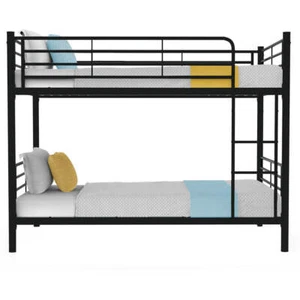 Kingston Slumber 2in1 King Single Metal Bunk Bed Frame, with Modular Design, Dar - Picture 1 of 7