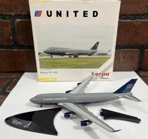 Herpa 1:400 Diecast Airliner United Boeing 747-400 - Picture 1 of 8