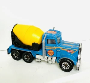 1981 Matchbox Peterbilt Cement Mixer Truck MB-19 (1:80 Blue "Kwik-Set Concrete") - Picture 1 of 6
