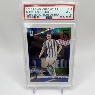 2020 Chronicles Matthijs de Ligt Elite Serie A Blue Astro #14/16 PSA 9 - Image 1 of 2