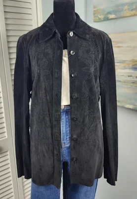 Madison Studio замшевый Shacket L вышитый бисером натуральной кожи богемное Western - Изображение 1 из 4