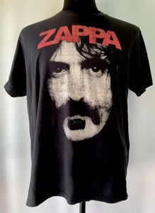 Vintage Frank Zappa Black Graphic T-Shirt Size XL - Picture 1 of 5