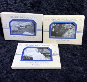 Vintage 10 Views Cumberland Falls Gap Natural Tunnel Souvenir Mini Photos VA KY - Picture 1 of 4
