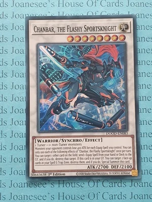 DOOD-EN083 Chanbar, the Flashy Sportsknight Super Rare Yu-Gi-Oh Card 1st New - Image 1 of 3