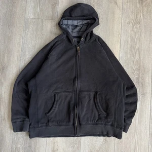 Old Navy Surplus Y2K Heavyweight Faded Hoodie XXL Black/Grey - Picture 1 of 7