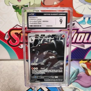 CGC 9 Houndoom 066/064 Illustration Rare - Shrouded Fable - Pokemon - SHIPS FAST - Picture 1 of 2