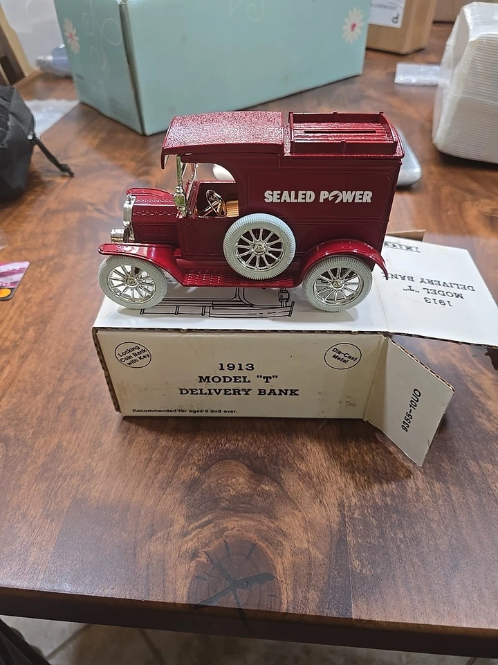 Banco de Entrega Modelo T Sealed Power 1913 Metal Diecast Hecho por ERTL Caja Original Foto 1 de 4