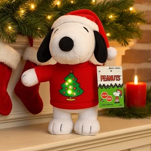 Peanuts Snoopy Weihnachten Side Stepper Plüsch beleuchtet Pullover 2024 Neu mit Etikett - Bild 1 von 6