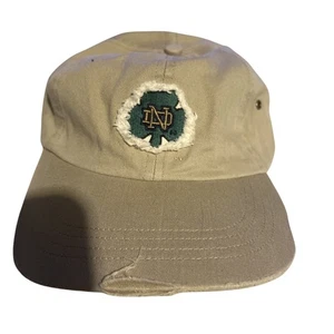 Notre Dame Fighting Irish Tan One Fit Top of the World Hat Clover strapback - Picture 1 of 6