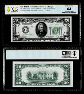 Fr#2052-G LGS 1928 B $20 Chicago IL FRN Choice PCGS  Unc 64 - Picture 1 of 1