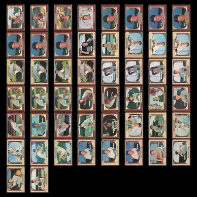 1955 Bowman Lot 50 Vintage Baseball Cards Dealer Bulk Set Builder Commons VG MLB - Image 1 of 4