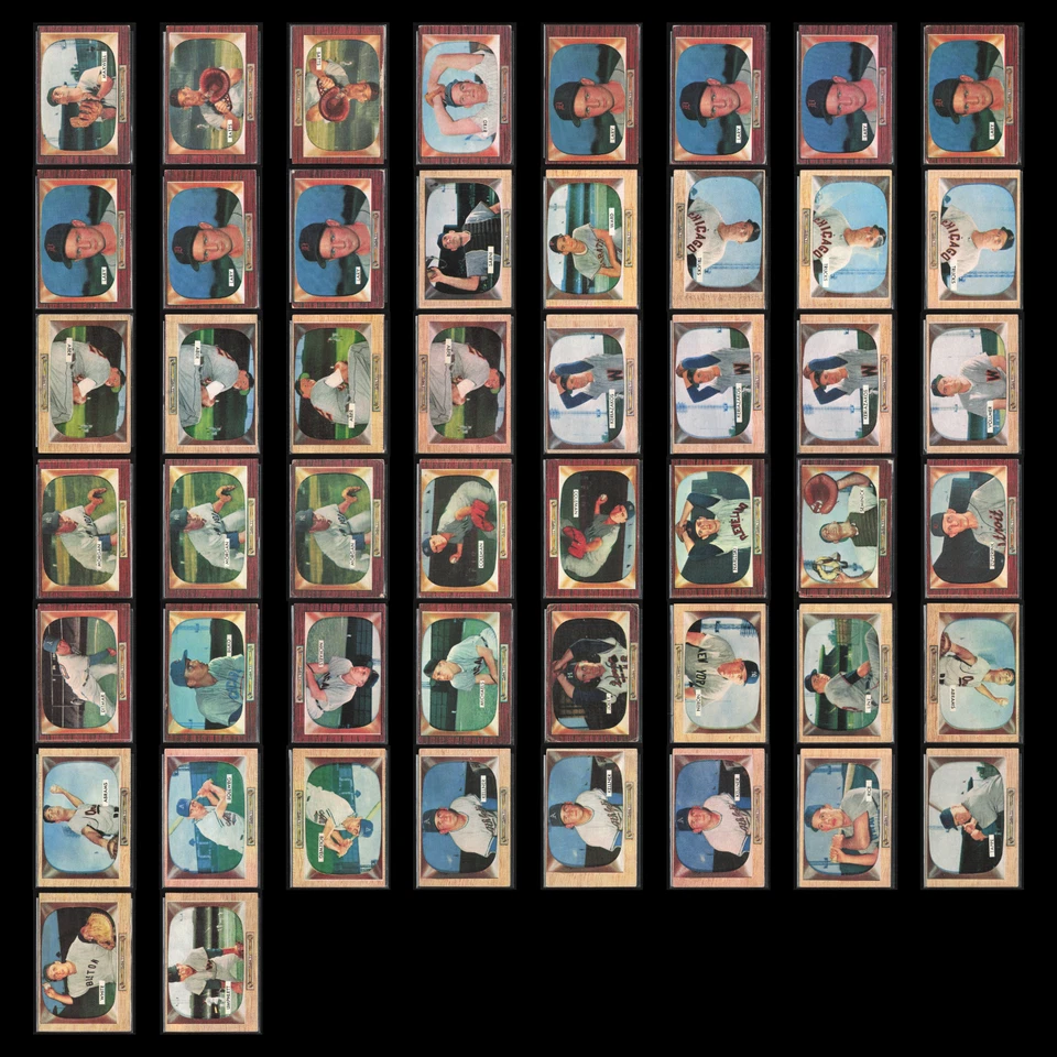 1955 Bowman Lot 50 Vintage Baseball Cards Dealer Bulk Set Builder Commons VG MLB - Image 1 of 4