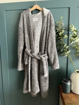 Boys/Unisex Hooded Dressing Gown Age 14-15 Years / 170cm Grey Primark Very Worn - Image 1 of 4