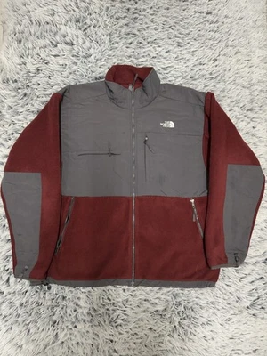 North Face Jacket Mens 2XL Red Gray Denali Fleece Full Zip Polartec Outdoor - Image 1 of 4