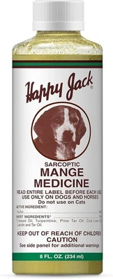 Tratamiento de sarna Happy Jack para perros y caballos alivio de la piel de acción rápida 8 oz Foto 1 de 4