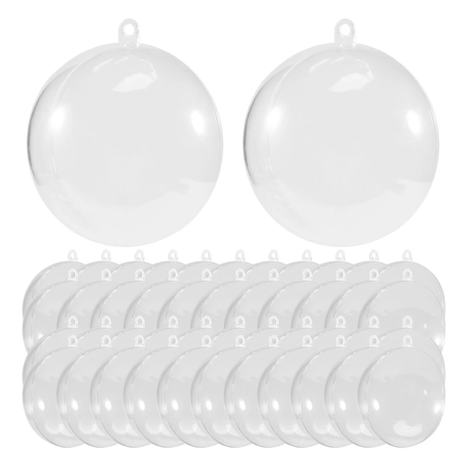 24 Palline /  DIY 70Mm Albero di Natale Palla Appesa Palla Trasparente6024 - Immagine 1 di 1