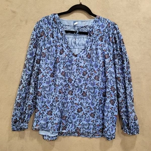 Old Navy Blouse Top Women's Size XLarge Floral Boho Casual Office Peasant - Picture 1 of 7