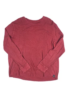 Lucky Brand Red Henley Crew Neck Long Sleeve Pullover Shirt Men's Size XL - Picture 1 of 6