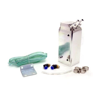 750ML ALUMINUM RACE TYPE 2 OIL RESERVOIR CATCH TANK CAN TURBO CHARGED NA SILVER - Picture 1 of 2