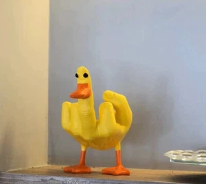 Duck You Middle Finger Duck Statue Little Duck Figurine Office Desktop - Picture 1 of 9