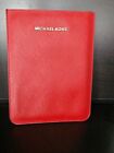Michael Kors Red Padded Tablet Case With Gold Lining 