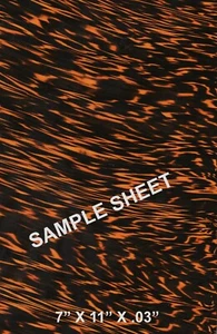 Thin celluloid tiger fire stripe medium blank sheet for guitar pickguards - Picture 1 of 4