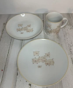 “Pig Malien” Plate/Bowl/Mug Set J. Schofield Manuel The Haldon Group - Picture 1 of 6