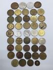 Mixed Lot of 43 Some Vintage Game & Other Token Coins Used