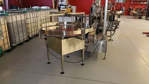 48" AUTOMATIC ROUND FEED TABLE, BOTTLE TURNTABLE, ROTARY UNSCRAMBLING TABLE - Picture 1 of 5