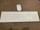 Genuine Dell Wireless Keyboard QWERTY WK636P and Mice White No USB Dongle Untest