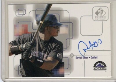 1999 Upper Deck SP Signature Edition Autograph Derrick Gibson # DG Rockies - Image 1 of 2