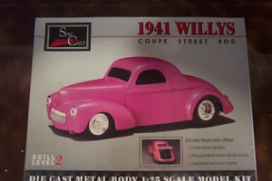 SPEC CAST 1941 WILLYS COUPE STREET ROD, DIE CAST METAL BODY 1:25 SCALE SEALED  - Picture 1 of 2