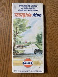 Vintage 1966 Gulf Oil Road Map Tourguide Vermont New Hampshire Rhode Island  - Picture 1 of 12