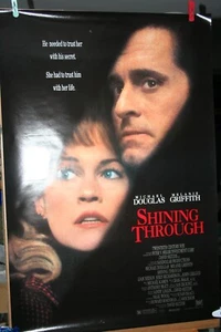 SHINING THROUGH Orig. 1991 Rolled Movie Poster MICHAEL DOUGLAS MELANIE GRIFFITH - Picture 1 of 5