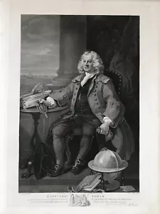 Impresión antigua de 1796 (1822) de Hogarth: Capitán Thomas Coram. Heath Ed - Imagen 1 de 3