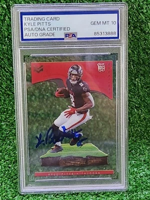 Signed Kyle Pitts 2021 Panini Chronicles Magnitude #MAG-4 RC PSA Auto GEM MT 10 - Image 1 of 2