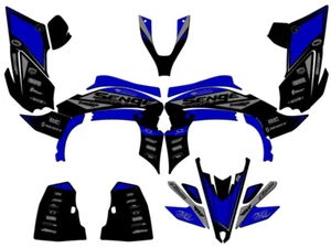 2009-2013 450R/450X (Aluminum Frame EFI) YFZ 450 BINARY Blue Senge Graphics Kit - Imagen 1 de 7