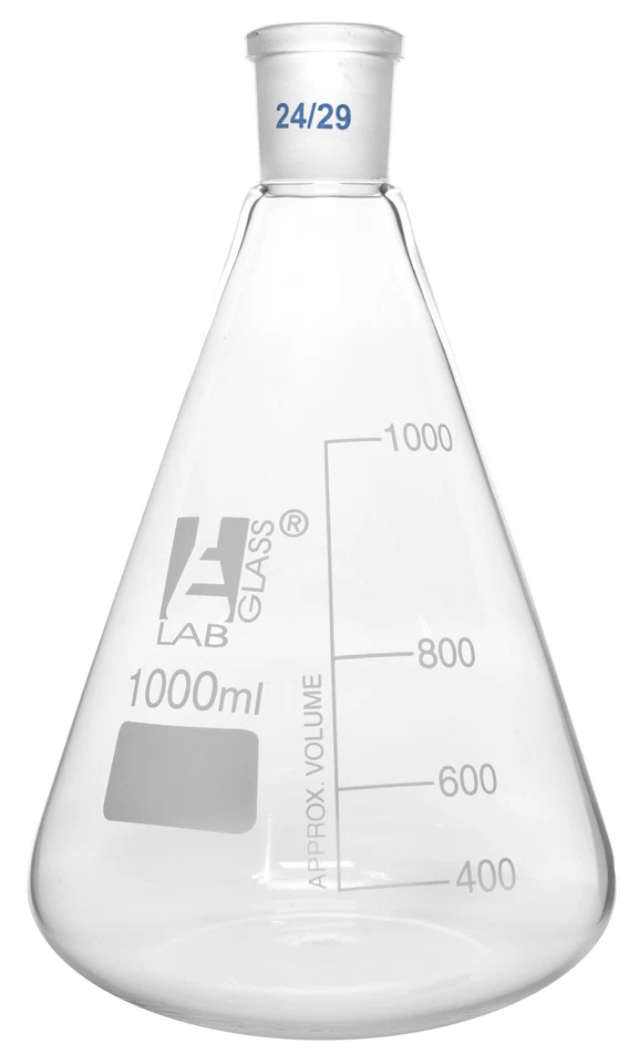 Eisco Labs 1000ml Conical Flask with 24/29 Joint - Borosilicate Glass - Image 1 of 1