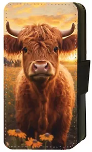 Cow - Animal - Oil Painting - Printed iPhone Pixel Galaxy Gift Flip/Wallet Case - Picture 1 of 8