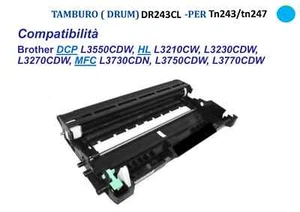 Tamburo Compatibile DR243cl Ciano singolo per brother DCP L3550CDW,HL L3210CW - Foto 1 di 4