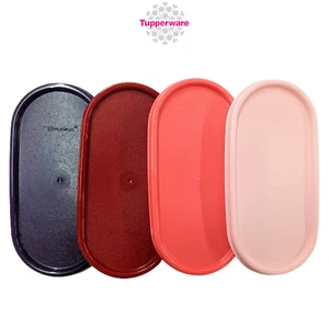 Tupperware Brand Modular Mates Oval Lid - Dark Purple, Dark Red, Pink & Peach - Picture 1 of 5