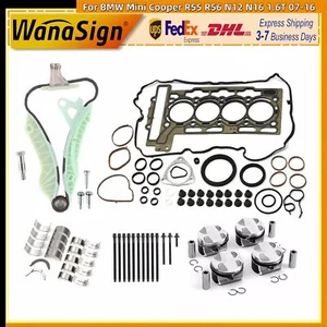 Head Gasket Set Timing Chain Kit For 07-16 BMW Mini Cooper R55 R56 N12 N16 1.6T - Picture 1 of 10