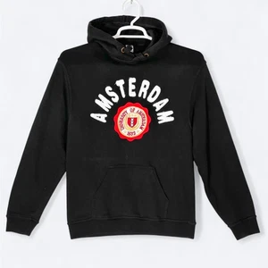 University of Amsterdam Pullover Hoodie Men's M Embroidered Logo Seal Starwood - Picture 1 of 8