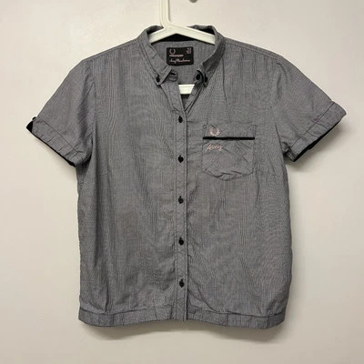 Blusa Camisa Recortada Fred Perry Amy Winehouse Para Mujer Cuadros Apretados Talla UK 10  Foto 1 de 4