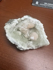 Apophyllite Crystal With Stilbite In Geode Natural Mineral Specimen 172g - Picture 1 of 1