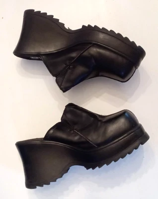 Maurices размер 7 сабо винтажный коренастый платформе каблуки туфли поврежден читать Craft проект - Изображение 1 из 4