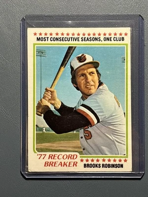 1978 Topps - Record Breaker Brooks Robinson #4 VG-EX - Image 1 of 2